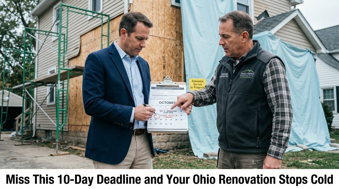 Ohio Asbestos Regulations 2026: The 10-Day Notification Rule Property Owners Miss